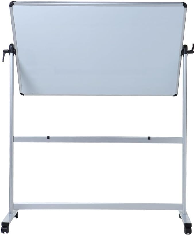 VIZ-PRO Double-Sided Magnetic Mobile Whiteboard,44 x 30 Inches Aluminium Frame and Stand