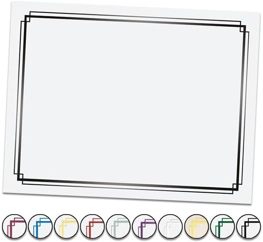 PaperDirect Foil Elegance Specialty Certificates, 50 Sheets of 38lb White Paper, 8½" x 11", Double Red Foil Border, Perfect for Awards, Students, Employees, Volunteers, Course Completion, Diplomas
