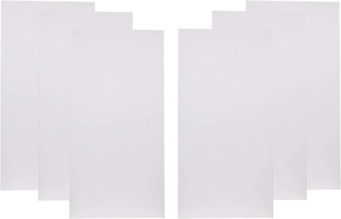 ATS Acoustics Home Office Residential Acoustic Treatment Room Kit Sound Absorbing Acoustic Panel 6 Pack for 50-100 Sq Ft (Snow)