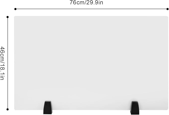 2 Packs Dual Frosted Plexiglass Desk Privacy Panels, 30 x 18 Inch Acrylic Cubicle Desk Dividers, Acrylic Frosted Partition Board, Desk Divider for Classrooms, Offices