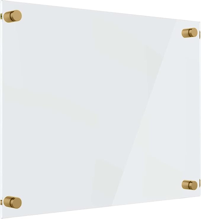 Ships Next Day, Made in USA - Acrylic Dry Erase Board | Non-Magnetic Dry Erase Board | Hanging Frameless White Board | Acrylic for Office, School and Home Walls | for Kids & Adults (Clear - 24x30)