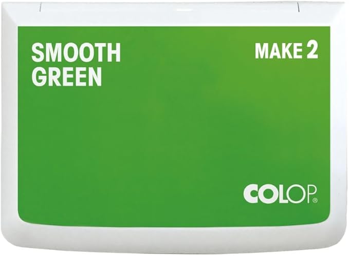 COLOP Make Series, Ink Stamp Pads, with Non-Toxic Premium Ink, Water-Based Acid-Free (Smooth Green, Make 2-2-3/4" x 4-1/4")