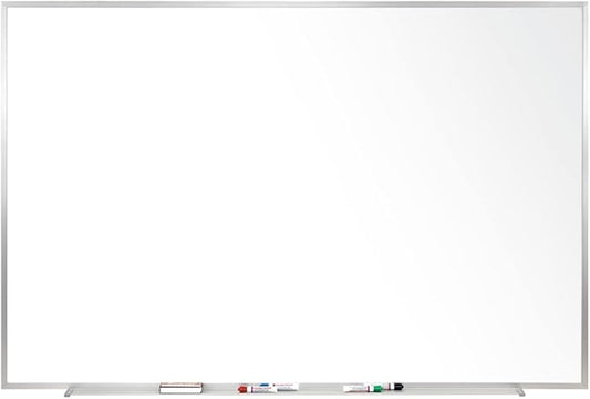 Ghent Magnetic Porcelain Whiteboard with Aluminum Frame, 2'H x 3'W