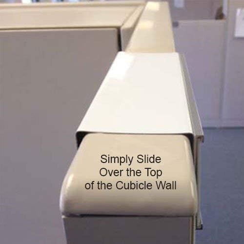 The Original Over the Cube - Quality Aluminum, Changeable Cubicle Nameplate Holder, Satin Silver Base, and Matte Black Name Plate Holder, (2.75" cubicle wall depth) - Made in the USA