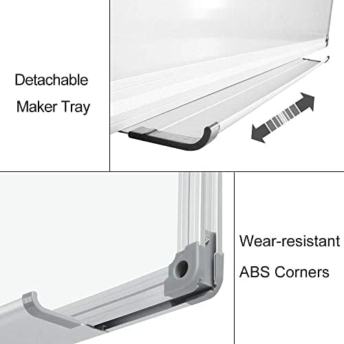 XIWODE 18x24 Inch Magnetic Dry Erase Whiteboard，Silver Aluminum Frame Wall-Mounted for Home School Office Conference Room