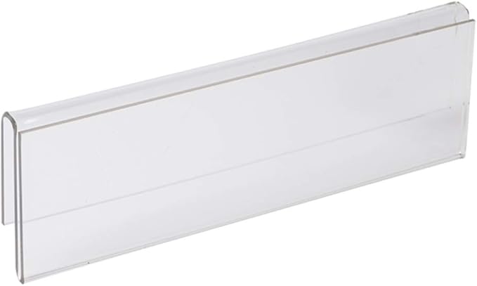 Glass Wall Name Plate Holders - Single Sided 8-1/2" Wide x 2" high (10 - PK, 1" Cubicle Wall) by Plastic Products Mfg.