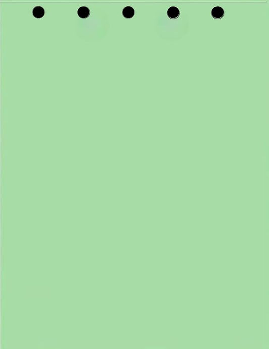 Limited Papers(TM) Writing and Copy Paper, Variation of Colors 8.5" x 11", 5 Hole Top-Punched, 20 Pound Text, 500 Sheets Per Ream. (2500, Green)