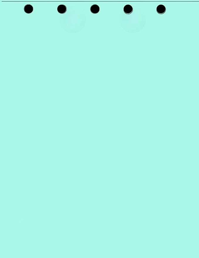 Limited Papers(TM) Writing and Copy Paper, Variation of Colors 8.5" x 11", 5 Hole Top-Punched, 20 Pound Text, 500 Sheets Per Ream. (2500, Turquoise)