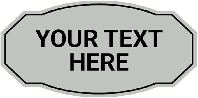 Custom Victorian Wall or Door Sign – Personalized Plastic Sign with Your Text – Easy to Install with Strong Double-Sided Tape – Indoor/Outdoor Use – Made in the USA