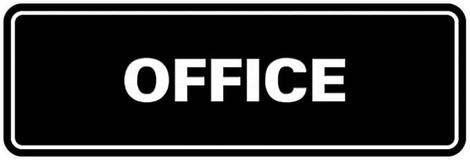 Signs ByLITA Standard Office Sign - Professional Business Signage - Easy to Install (Black) - Large 1 Pack