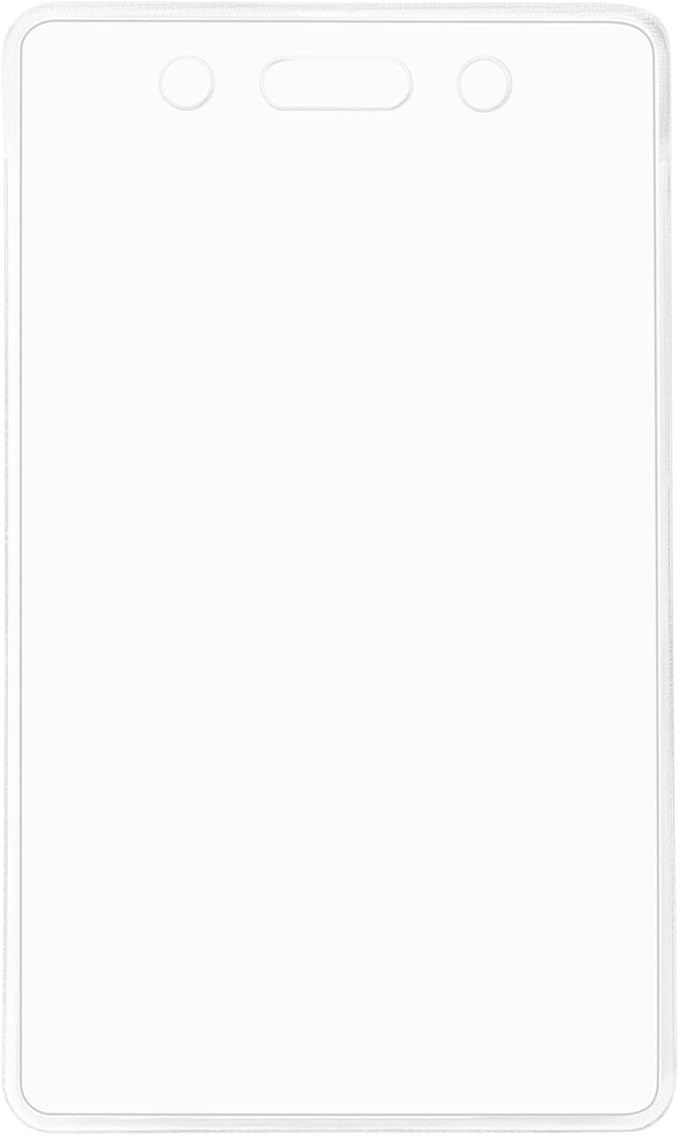 Amazon Basics ID Badge Holders, Vertical Clear Plastic 2.55" x 4.41", Pack of 50