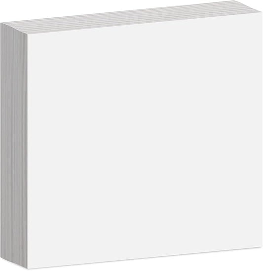 Reskid White Cardstock Thick Paper - Blank Heavy Weight 110 lb Cover Card Stock - 100 Pack (5x5, Inches)