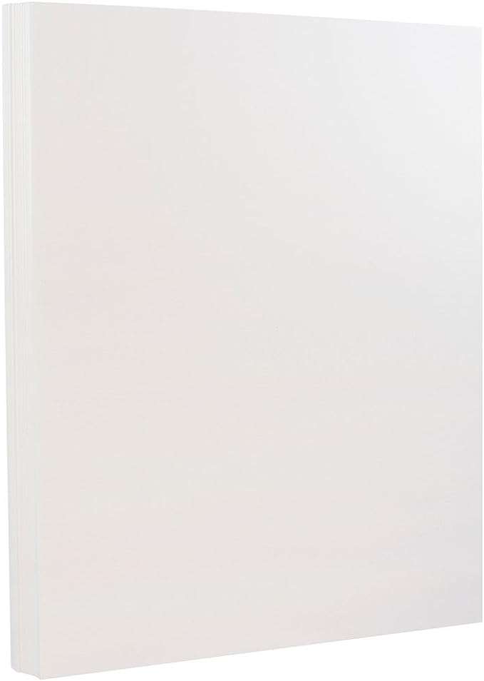 JAM PAPER Strathmore 28lb Paper - 105 gsm - 8.5 x 11 - Bright White Wove - 500 Sheets/Ream