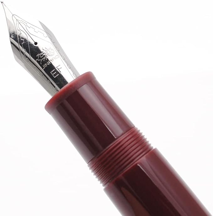 JINHAO X159 Fountain Pen (EF Nib 0.38mm, Wine Red with Silvery Clip)