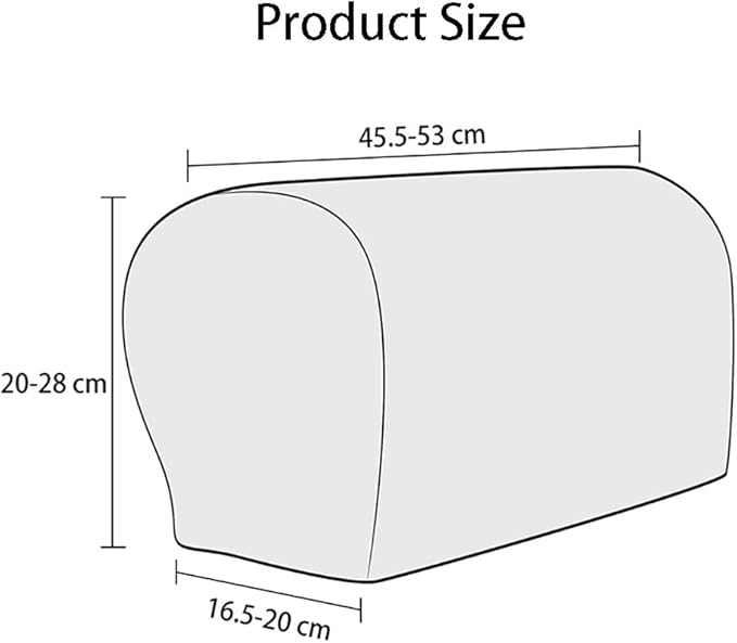 Premium Polyester Sofa Arm Cover, Scratch Resistant Protector Covers,Elastic Armrest Covers for Square/Curved/Sloping Couch Armrests, 2Pcs- Warm White