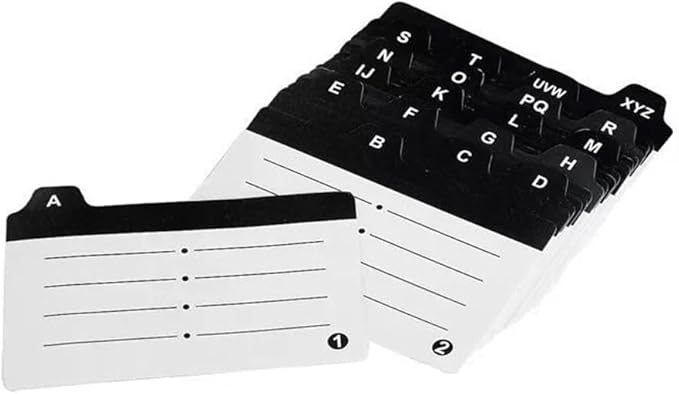 MyLifeUNIT Business Card Holder, 2.2" x 3.5" Index Card Organizer with Dividers and Index Tabs, Capacity: 500 Cards