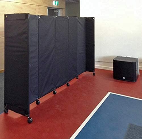 Versare MP6 Portable Folding Wall Partition | Economical 3 Panel Design | Portable Room Divider On Wheels | Adjustable, Freestanding Setup | Multiple Widths