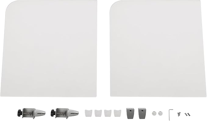 2 Pack Clamp-on Desk Privacy Panels, Frosted Acrylic Desk Dividers for Office School Call Center Reception Area, Noise and Visual Distractions Reducing Table Divider- 23" x 22"
