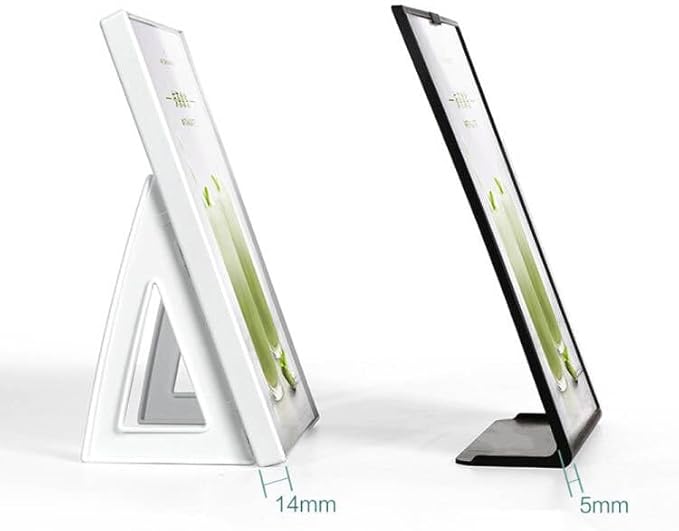 ECKEK ABS Plastic Sign Holder，Menu Displays L Shape Sign Stand Vertical/Horizontal Use (Black A3 297×420mm/11.69×16.54inches)