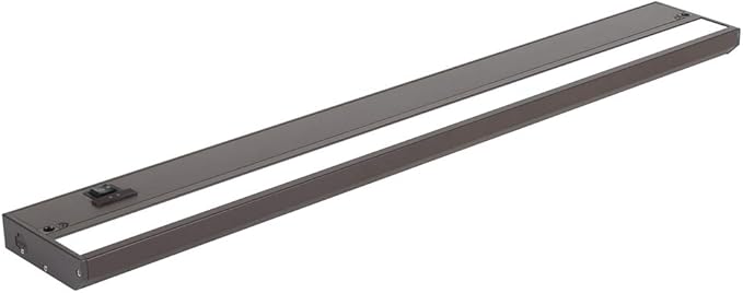 LED Under Cabinet Lighting Hardwired - 3CCT 24 Inch Bronze Finish - Undercabinet Lights for Kitchen - Linkable Undercounter Dimmable Plug in Light or Hard Wired - Under Counter Fixture Direct Wire