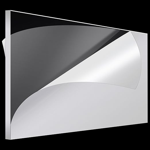 Roowest 1 Pcs 24 x 48 Inch, 1/2 Inch Thick Clear Acrylic Plexiglass Sheets Transparent Plastic Panels Sheets Cut to Size Cast Acrylic Board Panel with Protective Film for Craft DIY Project Sign Frame