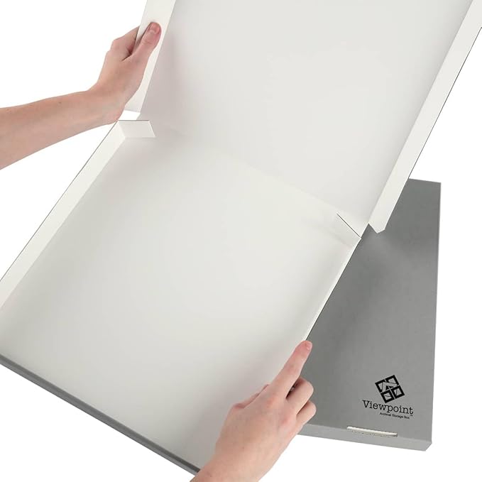 Jerry's Artarama Viewpoint Archival Storage Box (8x10) - Preserve Your Art, Easy to Assemble, Perfect for Photos, Artwork, Prints, and Record Storage