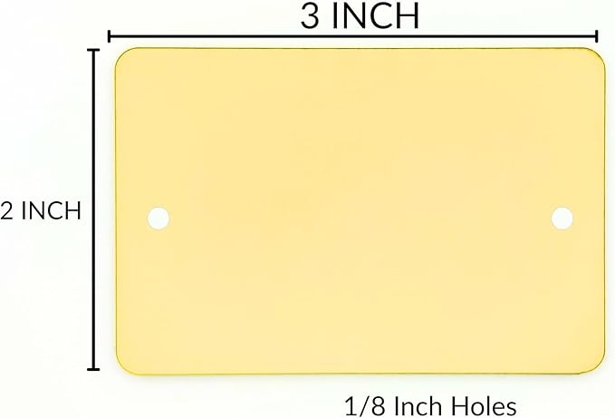 Custom Engraved Electrical Panel Labels with Mounting Holes – Durable 2-Tone Acrylic Breaker Box, Meter, & Equipment Tags – Electrical ID Plates & Utility Nameplates (2 INCH x 3 INCH)