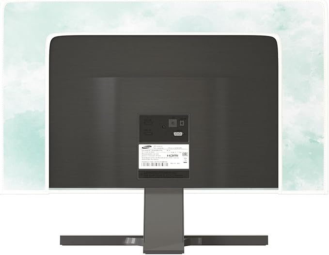 Baocicco Abstract Watercolor Waterproof TV Display Screen Cover 55 Inch Cyan Marble Dip Dyeing Dust Proof TV Covers for Television Screen Anti-Static Dustproof Protective，Mint Green