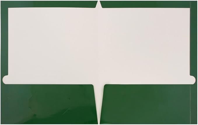 JAM PAPER Laminated Two Pocket Glossy School Folders - Letter Size - High Gloss Green - Bulk 25/Pack