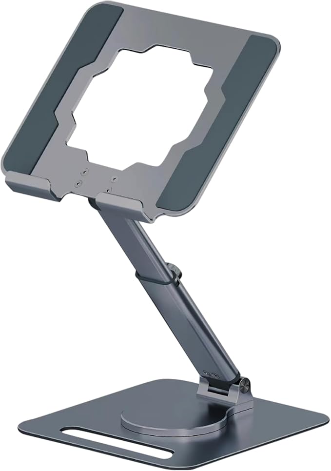 GuaziV 360° Adjustable Tablet Stand - Ergonomic Foldable Holder for iPad 10.2-12.9”, Kindle, Phones 4-13”, Anti-Slip Desktop Mount for Work, Cooking, Gaming & Reading