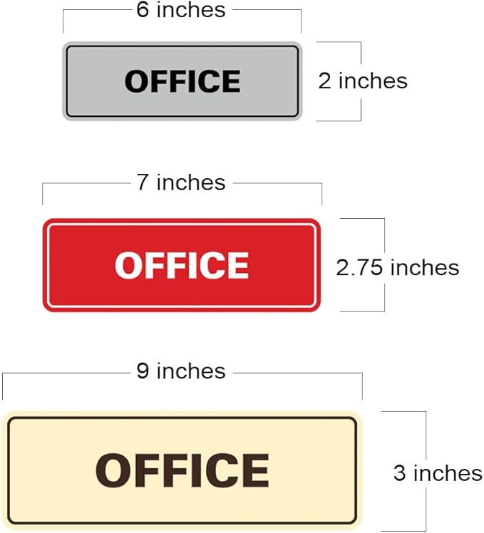 Signs ByLITA Standard Office Sign - Professional Business Signage - Easy to Install (Ivory/Dark Brown) - Large 1 Pack