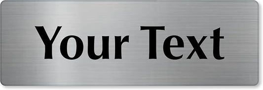 SmartSign Custom Steel Sign - 2" x 6", 40 mil Stainless Steel Metal, Personalized Engraved Sign for Business, Office, Door, Wall, Heavy-Duty Premium Engraved Steel Plaque, Silver and Black
