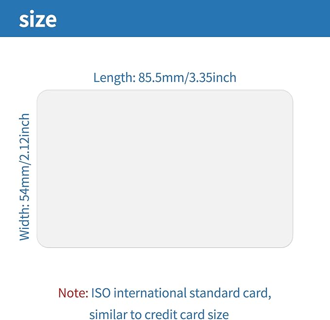 25 Pack - Premium Blank PVC Cards for ID Badge Printers - Premium Quality White CR80 30 Mil (CR8030) by KLMNDUO - Compatible with Most Photo ID Badge Printers(White)