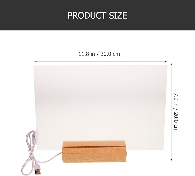 COHEALI Transparent Acrylic Desktop Message Board Frameless Office Note Board Reusable Clear Writing Surface for Home School and Work Desk Organization