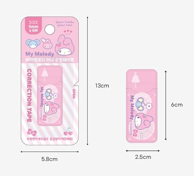 MSGlobal Cute Correction Tape, 3 Count