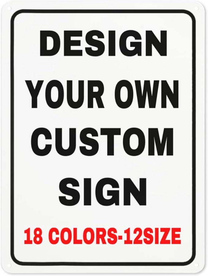 Custom Signs Outdoor Metal Personalized Signs With Your Photo Text Logo Custom Wall Sign Decorative House Signs For Business Workplace Office Home