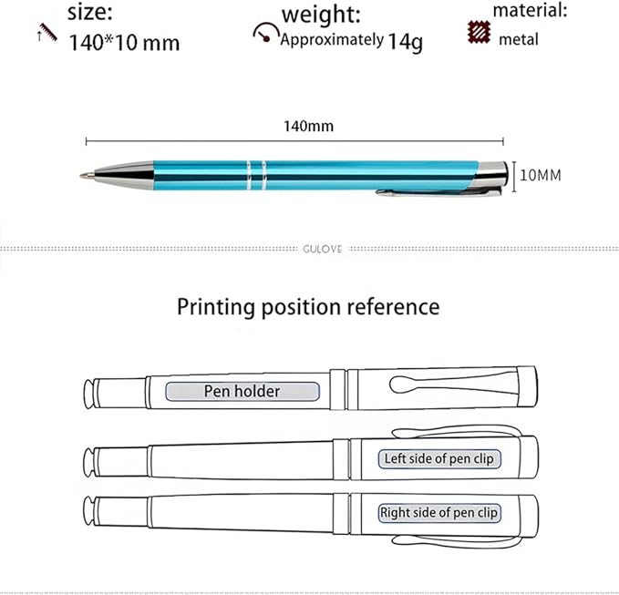 Yucold Customized ballpoint pens in bulk, personalized ballpoint pens with free engraving, for use in companies, enterprises, graduation anniversaries (Sky blue,390)