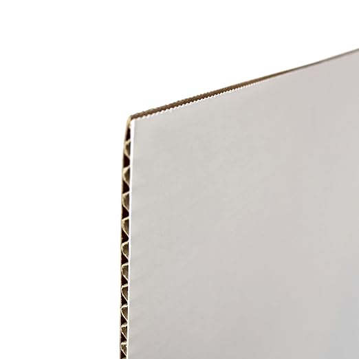 Flipside Products 36” x 48” Project Boards for Presentations, Science Fair, School Projects, Event Displays and Trifold Picture Board, Proudly Made in USA - Clay White - 24 Pack