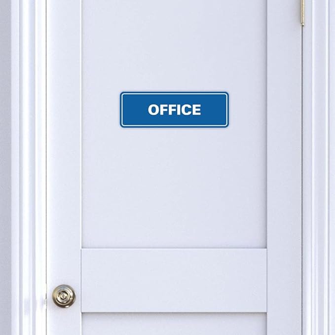 Signs ByLITA Standard Office Sign - Professional Business Signage - Easy to Install (Ivory/Dark Brown) - Large 1 Pack