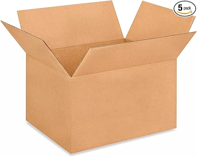 IDL Packaging - B-14148-5 Medium Corrugated Shipping Boxes 14"L x 14”W x 8"H (Pack of 5) - Prime Choice of Strong Packing Boxes for USPS, UPS, FedEx Shipping