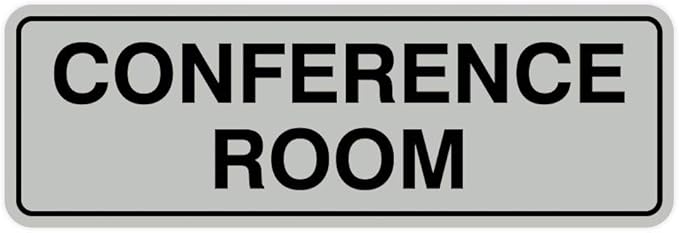 Standard Conference Room Sign - Lt Gray - Medium 2 Pack