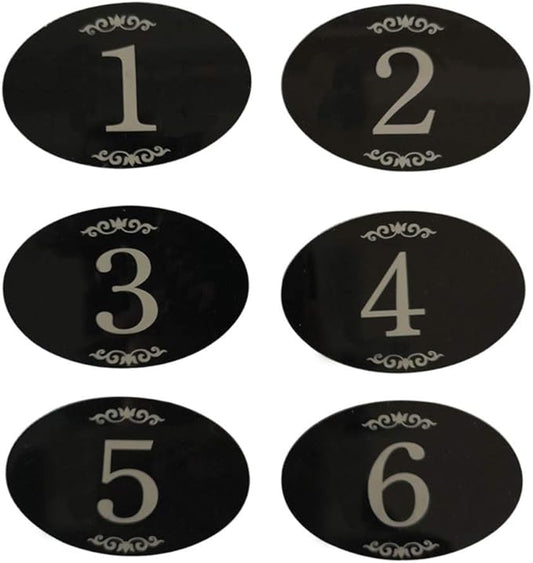 StayMax Locker Number Signs Door Sign with Self-Adhesive Tape Number Black (1-200)