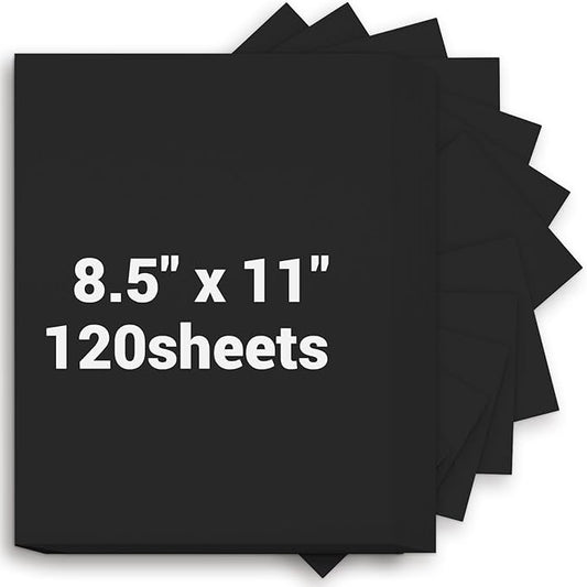 Cardstock Paper, Black Cardstock 8.5x11, 120 Sheets Card Stock, 200GSM Thick Printer Paper 8.5x11, Black Blank Card Stock Paper for Greeting Cards, DIY Cards, Wedding Invitation, Postcards
