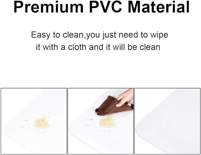 Kuyal Clear Chair mat for Hardwood Floor 30 x 48 inches Transparent Floor Mats Wood/Tile Protection Mat for Office & Home (30" X 48" Rectangle)