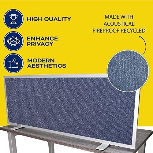 OBEX Acoustical Free Standing Privacy Screen, Cubicle Accessories Desk Privacy Panel, Desk Dividers for Office, Office Furniture Partitions Portable Sound Proof Dividers, 24" x 66", Graphite