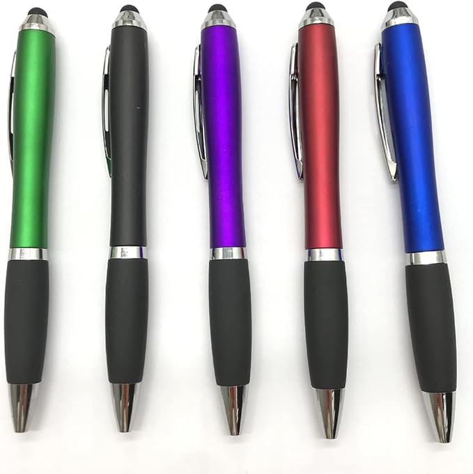 HEYZARDA Personalized Pens with Name Text Icon Logo Engraved for Business Office Custom Ballpoint Pen 50 100 Pcs Optional, Silver