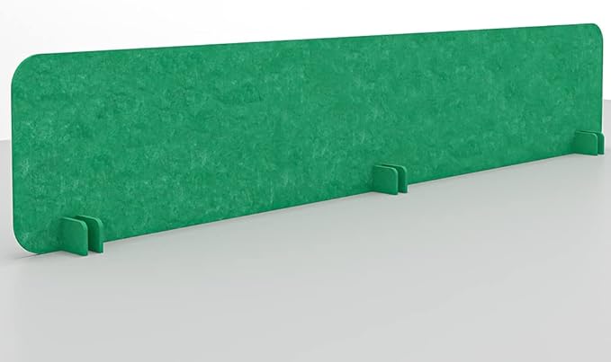 Escape 12" Freestanding Desk Divider | Eco-Friendly Acoustic Privacy Screen | Noise Reducing Desk Partition | 59" Wide | Purple