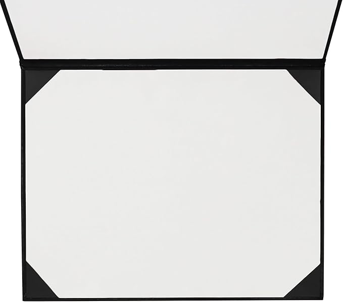GraduationMall 8.5"x11" Smooth Padded Diploma Cover Certificate Holder Black,6-Packs