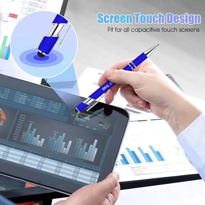 Greengines 20 Pieces Inspirational Pens, Motivational Ballpoint Pen with Stylus Tip Funny Ink Pens Bulk Inspirational Gifts for Women Coworkers Office Supplies Black Ink