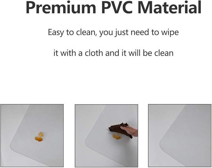 HOMEK Chair Mat for Hardwood Floor, 60”x 46” Office Chair Mat, Floor Mat for Office Chair, Clear Desk Chair Floor Mat for Computer Desk